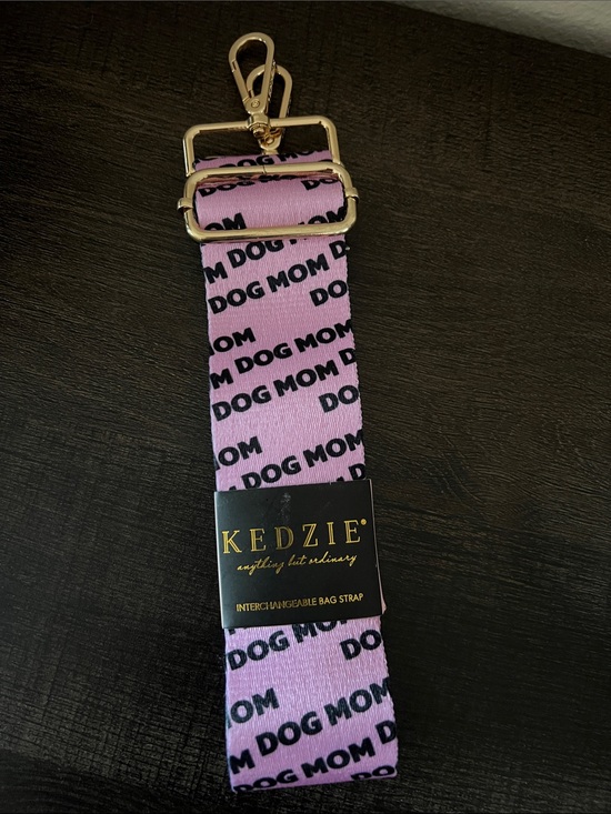 Kedzie Handbags - Kedzie Pink "Dog Mom" Adjustable Interchangeable Bag Strap